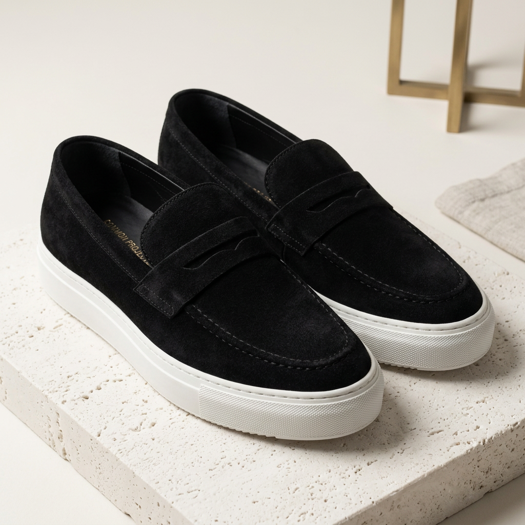 Zwarte loafer detail